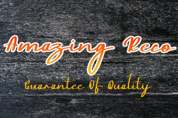 Amazing Reco: A Delicate Script for Refined Design