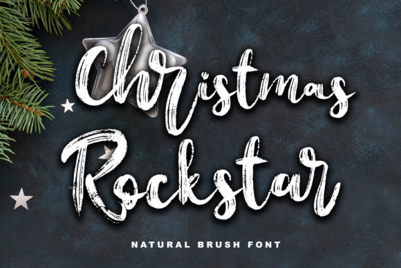 Christmas Rockstar: The Brushed Script That Redefines Holiday Elegance